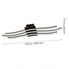 RONCADE 1 Φωτιστικό Οροφής LED EGLO 99321 τρίφωτο μαύρο L65cm RONCADE 1 Φωτιστικό Οροφής LED EGLO 99321 τρίφωτο μαύρο L65cm