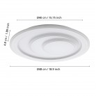 PALAGIANO1 Φωτιστικό Οροφής LED EGLO 32053 λευκό Ø48cm