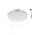 PINETTO Φωτιστικό Οροφής LED EGLO 900365 ασημί Ø34cm IP44 PINETTO Φωτιστικό Οροφής LED EGLO 900365 ασημί Ø34cm IP44