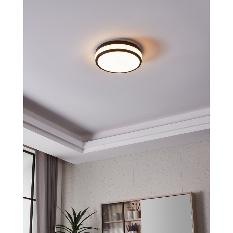 PALERMO Φωτιστικό Οροφής LED EGLO 900846 μαύρο Ø22,5cm IP44 PALERMO Φωτιστικό Οροφής LED EGLO 900846 μαύρο Ø22,5cm IP44