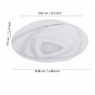 PALAGIANO Φωτιστικό Οροφής LED EGLO 900864 λευκό Ø38cm