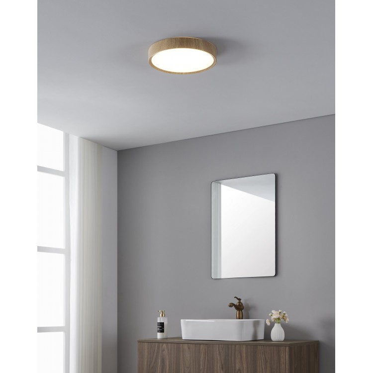 MUSURITA Φωτιστικό Οροφής LED EGLO 901126 ξύλο Ø34cm IP44 MUSURITA Φωτιστικό Οροφής LED EGLO 901126 ξύλο Ø34cm IP44