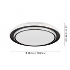 MOSCHETTA Φωτιστικό Οροφής LED EGLO 902047 μαύρο Ø49cm