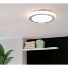 CAPRI Φωτιστικό Οροφής LED EGLO 95283 ασημί Ø38,5cm IP44