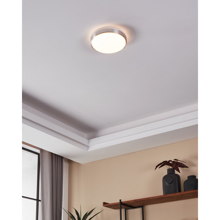 COMPETA1 Φωτιστικό Οροφής LED EGLO 96032 ασημί λευκό Ø24,5cm COMPETA1 Φωτιστικό Οροφής LED EGLO 96032 ασημί λευκό Ø24,5cm