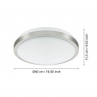 COMPETA1 Φωτιστικό Οροφής LED EGLO 96034 ασημί λευκό Ø43cm COMPETA1 Φωτιστικό Οροφής LED EGLO 96034 ασημί λευκό Ø43cm