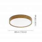MUSURITA Φωτιστικό Οροφής LED EGLO 98602 καφέ Ø44cm