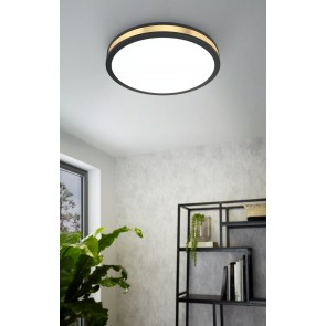 PESCAITO Φωτιστικό Οροφής LED EGLO 99407 μαύρο χρυσό Ø38cm
