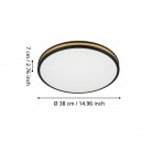 PESCAITO Φωτιστικό Οροφής LED EGLO 99407 μαύρο χρυσό Ø38cm