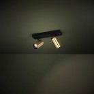 CUMARIBO Φωτιστικό Σποτ EGLO 390083 δίφωτο μαύρο χρυσό L28cm