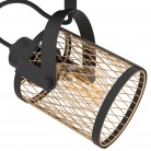 DELLOW Φωτιστικό Σποτ EGLO 43532 δίφωτο μαύρο χρυσό L47,5cm