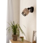 ROSLEY Φωτιστικό Σποτ EGLO 43656 μαύρο λινό H11cm