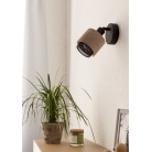 ROSLEY Φωτιστικό Σποτ EGLO 43656 μαύρο λινό H11cm