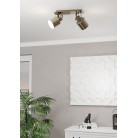 SOUTHERY Φωτιστικό Σποτ EGLO 43818 δίφωτο χρυσό λευκό L47cm