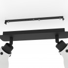 MATLOCK Φωτιστικό Σποτ EGLO 43828 δίφωτο γκρι μαύρο L52cm
