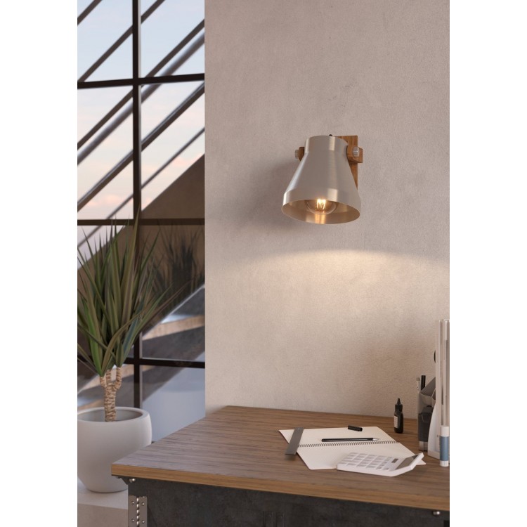 CAWTON Φωτιστικό Σποτ EGLO 43948 μέταλλο ξύλο H19,5cm FSC