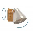 CAWTON Φωτιστικό Σποτ EGLO 43948 μέταλλο ξύλο H19,5cm FSC