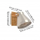 CAWTON Φωτιστικό Σποτ EGLO 43948 μέταλλο ξύλο H19,5cm FSC