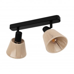 SEAGARD Φωτιστικό Σποτ EGLO 44139 δίφωτο μαύρο μπεζ L30cm