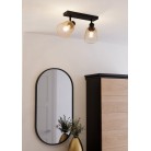 COSLADA Φωτιστικό Σποτ EGLO 900694 δίφωτο χρυσό μαύρο L32cm