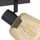 COSLADA Φωτιστικό Σποτ EGLO 900694 δίφωτο χρυσό μαύρο L32cm
