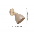 ARRECIFE Φωτιστικό Σποτ EGLO 900711 εκρού ξύλο H23,5cm
