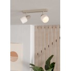 CORATO Φωτιστικό Σποτ EGLO 900715 δίφωτο μπεζ γυαλί L30cm