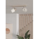 CORATO Φωτιστικό Σποτ EGLO 900715 δίφωτο μπεζ γυαλί L30cm