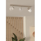 CORATO Φωτιστικό Σποτ EGLO 900716 τρίφωτο μπεζ γυαλί L52cm