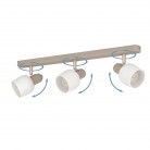 CORATO Φωτιστικό Σποτ EGLO 900716 τρίφωτο μπεζ γυαλί L52cm