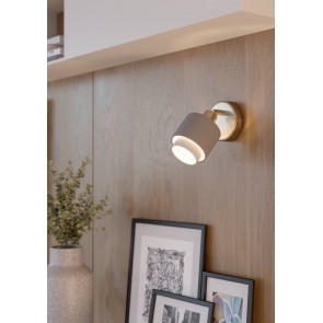 BELLIZZI Φωτιστικό Σποτ EGLO 901045 μονόφωτο νίκελ γκρι H11cm