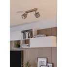 BELLIZZI Φωτιστικό Σποτ EGLO 901046 δίφωτο νίκελ γκρι L31cm