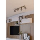 BELLIZZI Φωτιστικό Σποτ EGLO 901048 τετράφωτο νίκελ γκρι L75cm