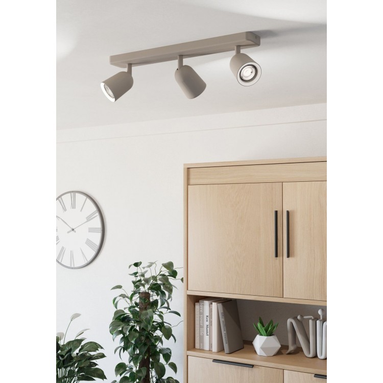 CAMALDOLI Φωτιστικό Σποτ EGLO 902345 τρίφωτο μπεζ L52cm