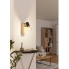 TOWNSHEND 3 Φωτιστικό Σποτ EGLO 99477 μαύρο ξύλο H16,5cm FSC