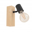 TOWNSHEND 3 Φωτιστικό Σποτ EGLO 99477 μαύρο ξύλο H16,5cm FSC