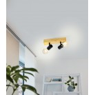 TOWNSHEND 3 Φωτιστικό Σποτ EGLO 99478 δίφωτο μαύρο ξύλο L30cm FSC