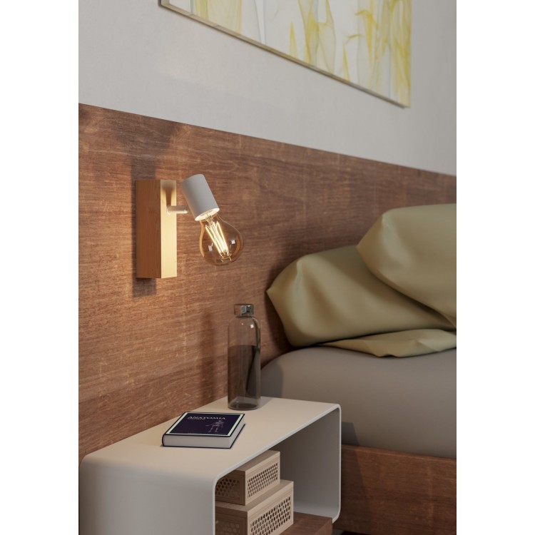 TOWNSHEND 3 Φωτιστικό Σποτ EGLO 99482 λευκό ξύλο H16,5cm FSC