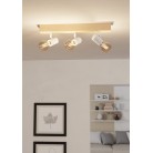 TOWNSHEND 3 Φωτιστικό Σποτ EGLO 99484 τρίφωτο λευκό ξύλο L48cm FSC