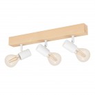 TOWNSHEND 3 Φωτιστικό Σποτ EGLO 99484 τρίφωτο λευκό ξύλο L48cm FSC