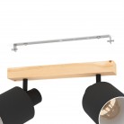 BATALLAS Φωτιστικό Σποτ EGLO 99489 δίφωτο μαύρο ξύλο L30cm FSC