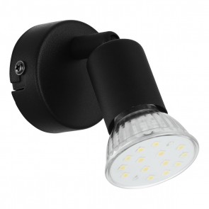 BUZZ-LED Φωτιστικό Σποτ GU10 LED EGLO 32428 μαύρο H6cm