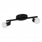 BUZZ-LED Φωτιστικό Σποτ 2xGU10 LED EGLO 32429 μαύρο L28,5cm