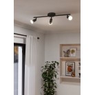 BUZZ-LED Φωτιστικό Σποτ 3xGU10 LED EGLO 32431 μαύρο L48,5cm