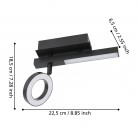 CARDILLIO 2 Φωτιστικό Σποτ LED EGLO 900513 μαύρο H16,5cm CARDILLIO 2 Φωτιστικό Σποτ LED EGLO 900513 μαύρο H16,5cm