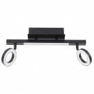 CARDILLIO 2 Φωτιστικό Σποτ 2xLED EGLO 900514 μαύρο L38,5cm