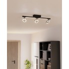 CARDILLIO 2 Φωτιστικό Σποτ 3xLED EGLO 900515 μαύρο L38,5cm