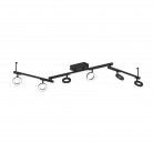 CARDILLIO 1 Φωτιστικό Σποτ 6xLED EGLO 900839 μαύρο L38,5cm