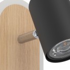 RIMBOCCHI Φωτιστικό Σποτ LED EGLO 901631 μαύρο ξύλο H18cm
