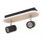 RIMBOCCHI Φωτιστικό Σποτ 2xLED EGLO 901632 μαύρο ξύλο L34cm RIMBOCCHI Φωτιστικό Σποτ 2xLED EGLO 901632 μαύρο ξύλο L34cm
